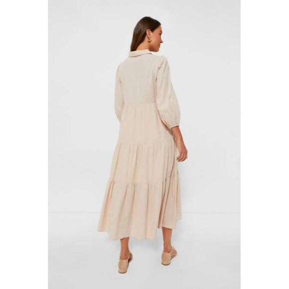 NWT Pomander Place Sandstone Cotton Mabel Maxi Dress in Sandstone Size XXL - Picture 3 of 9